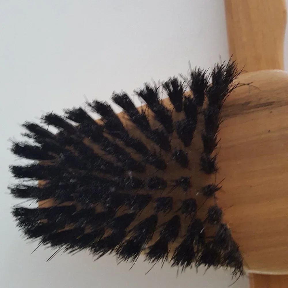 Vintage 2-In-1 Folding Portable Wooden Travel Hanger with Lint Brush